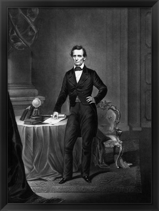 Framed President Abraham Lincoln Standing Print