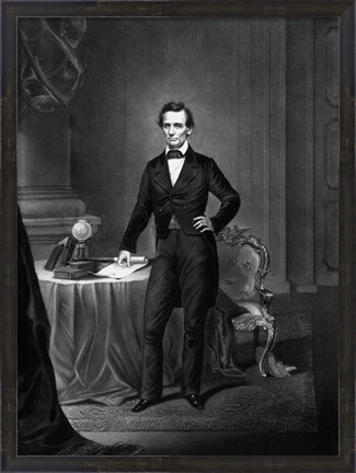 Framed President Abraham Lincoln Standing Print