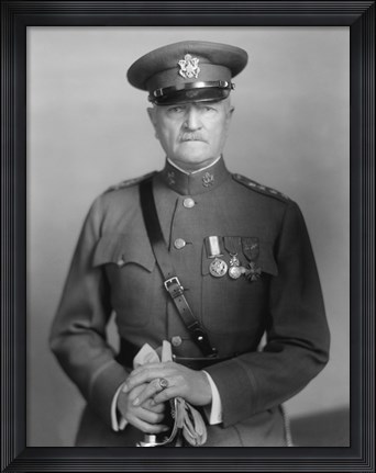 Framed General John J Pershing (WWI) Print