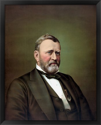 Framed Ulysses S Grant (color portrait) Print