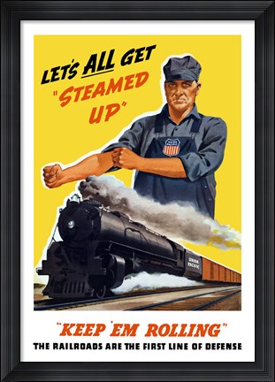 Framed Keep &#39;Em Rolling Print