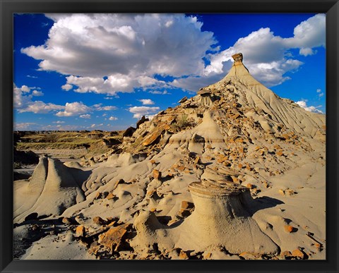 Framed Badlands at Dinosaur Provincial Park in Alberta, Canada Print