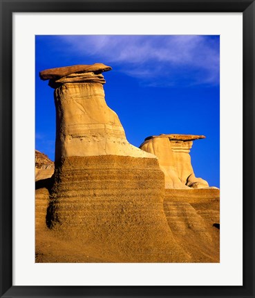 Framed Hoodoos near Drumheller, Alberta, Canada Print