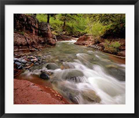 Framed Lost Horse Creek, Wateron Lakes National Park, Alberta, Canada Print