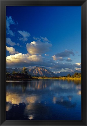 Framed Sofa Mountain in Maskinonge Lake, Alberta, Canada Print