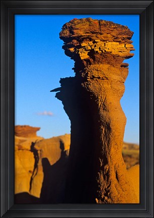 Framed Sandstone rock, Dinosaur Provincial Park, Alberta Print