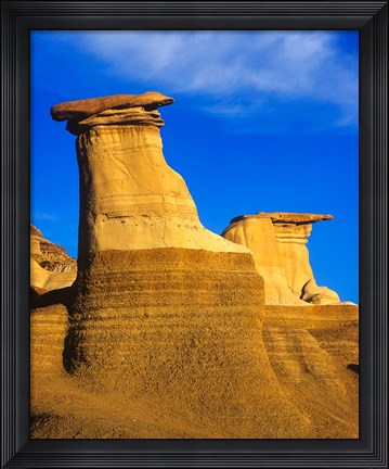 Framed Hoodoos at Drumheller Alberta, Canada Print