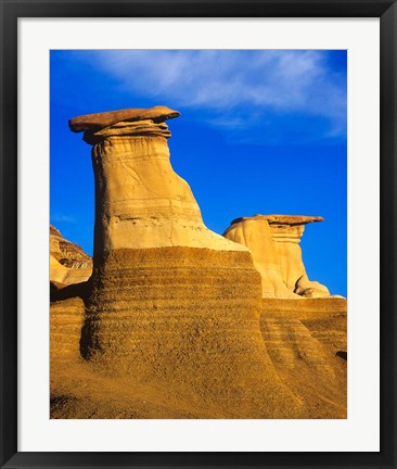 Framed Hoodoos at Drumheller Alberta, Canada Print