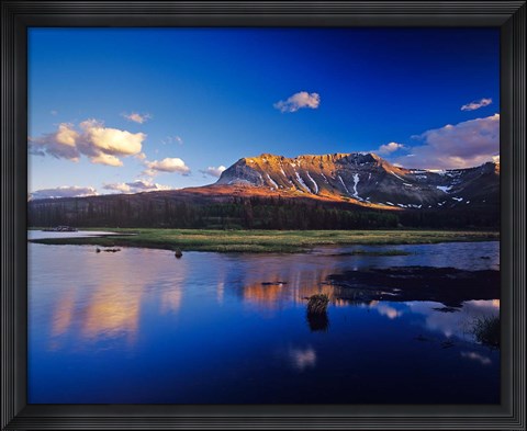 Framed Sofa Mountain in Beaver Pond, Waterton Lakes NP, Alberta Print