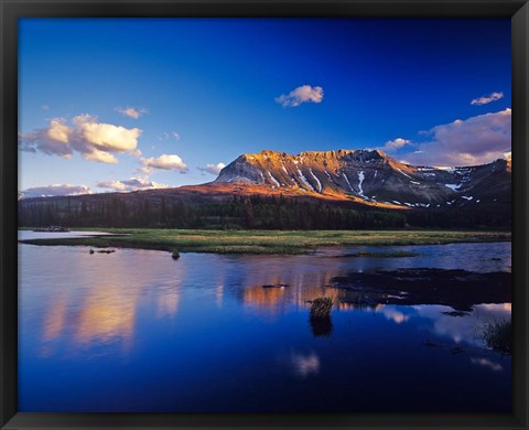 Framed Sofa Mountain in Beaver Pond, Waterton Lakes NP, Alberta Print
