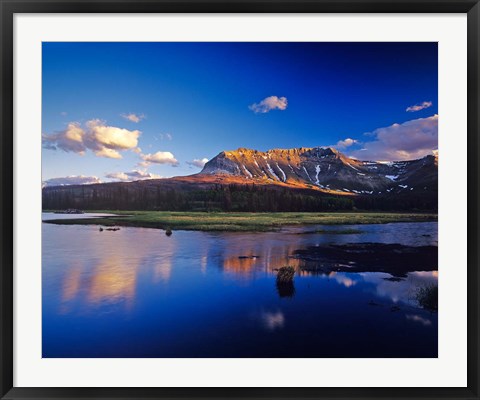 Framed Sofa Mountain in Beaver Pond, Waterton Lakes NP, Alberta Print