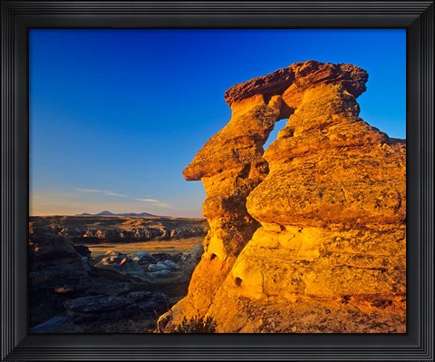 Framed Rock, Milk River, Writing on Stone Park, Alberta Print