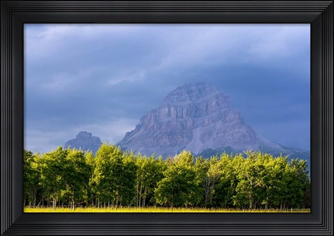 Framed Crowsnest Mountain at Crownest Pass in Alberta, Canada Print