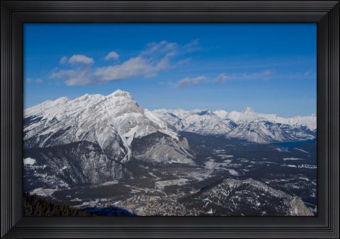 Framed Alberta, Banff, River Valley, Sulphur Mountain Print