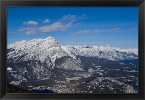 Framed Alberta, Banff, River Valley, Sulphur Mountain Print