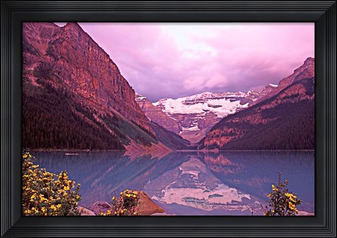 Framed Dawn at Lake Louise, Alberta, Canada Print
