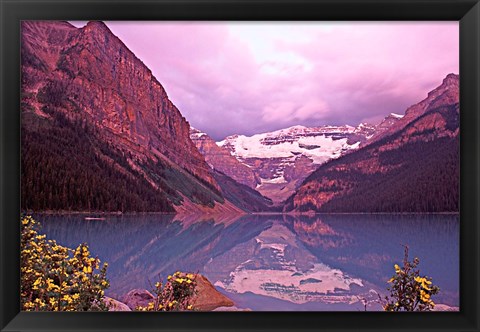 Framed Dawn at Lake Louise, Alberta, Canada Print