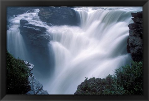 Framed Athabasca Falls in Jasper National Park, Canada Print