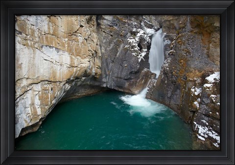 Framed Waterfall, Johnston Canyon, Banff NP, Alberta Print