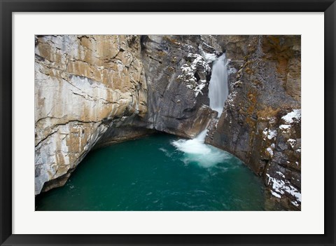 Framed Waterfall, Johnston Canyon, Banff NP, Alberta Print