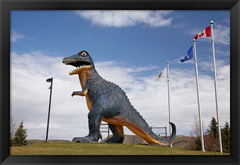 Framed Albertosaurus Dinosaur, Drumheller, Alberta, Canada Print