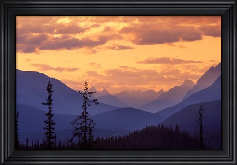 Framed Sunset in Banff National Park, Alberta, Canada Print