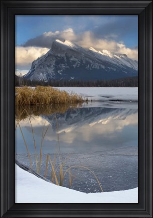 Framed Mount Rundle, Vermillion Lake, Banff NP, Alberta Print