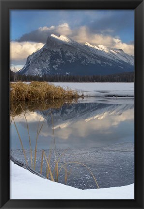 Framed Mount Rundle, Vermillion Lake, Banff NP, Alberta Print