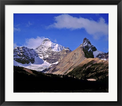 Framed Alberta, Mt Saskatchewan, Banff NP Print