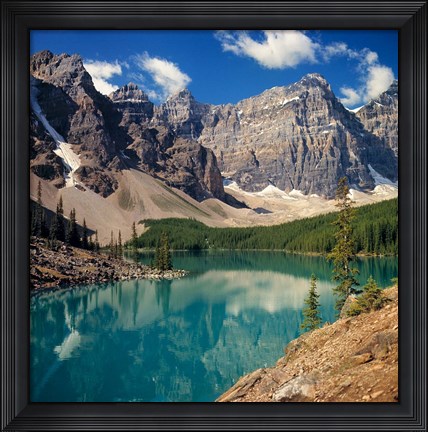 Framed Alberta, Moraine Lake, Valley of the Ten Peaks Print