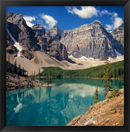 Framed Alberta, Moraine Lake, Valley of the Ten Peaks Print