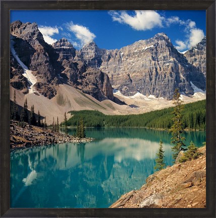 Framed Alberta, Moraine Lake, Valley of the Ten Peaks Print