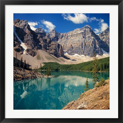 Framed Alberta, Moraine Lake, Valley of the Ten Peaks Print