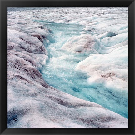 Framed Athabasca Glacier, Columbia Icefields, Alberta Print