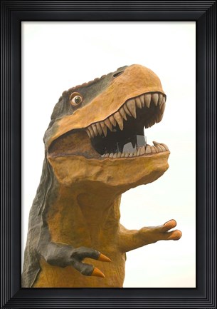 Framed World&#39;s Largest Tyrannosaurus Rx, Drumheller, Alberta, Canada Print