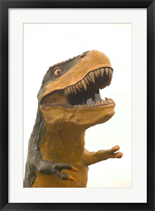 Framed World&#39;s Largest Tyrannosaurus Rx, Drumheller, Alberta, Canada Print