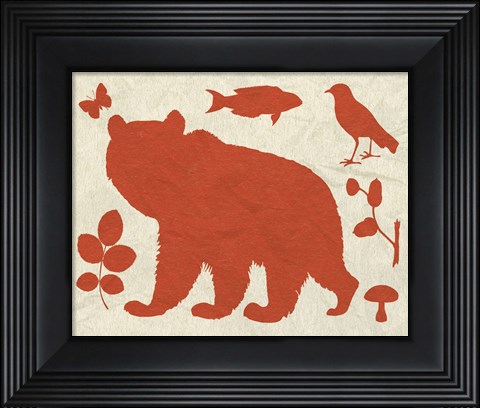 Framed Woodland Creatures III Print