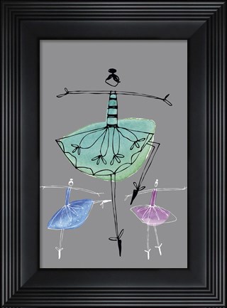 Framed Pretty Ballerinas I Print