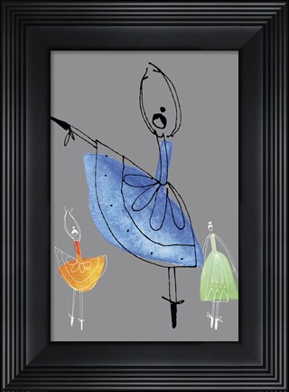 Framed Pretty Ballerinas II Print