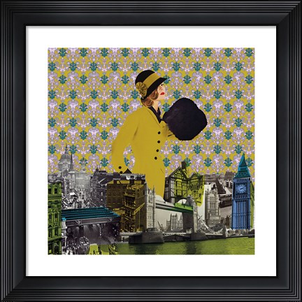 Framed Vintage City I Print