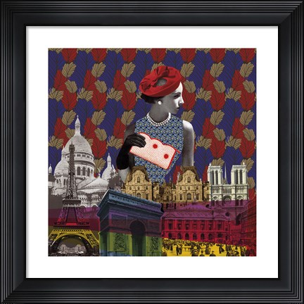 Framed Vintage City III Print