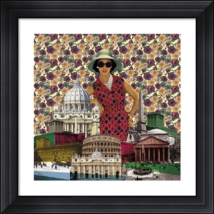 Framed Vintage City IV Print