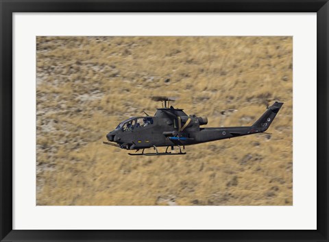 Framed AH-1F Tzefa of the Israeli Air Force flying over Israel Print