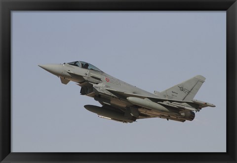 Framed Eurofighter Typhoon of the Italian Air Force taking off Print