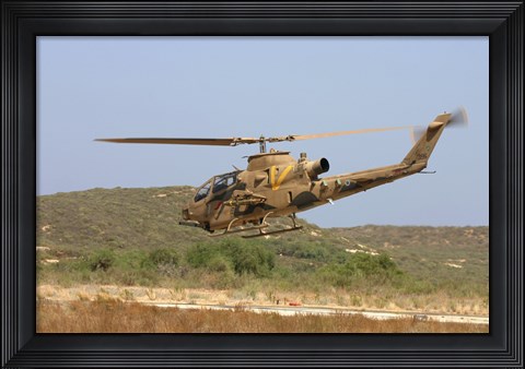 Framed AH-1S Tzefa attack helicopter of the Israeli Air Force Print