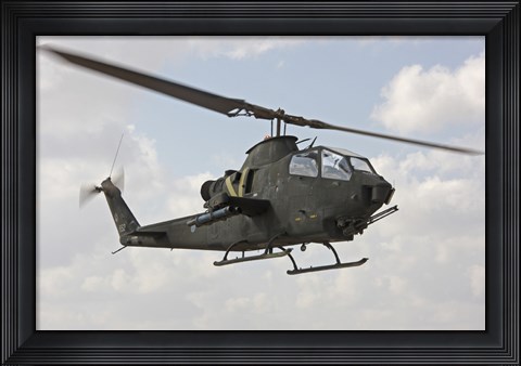 Framed AH-1S Tzefa attack helicopter of the Israeli Air Force Print