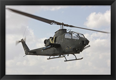 Framed AH-1S Tzefa attack helicopter of the Israeli Air Force Print