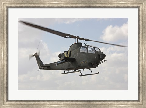 Framed AH-1S Tzefa attack helicopter of the Israeli Air Force Print