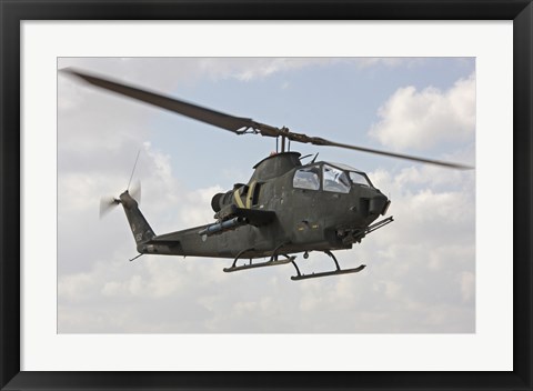 Framed AH-1S Tzefa attack helicopter of the Israeli Air Force Print