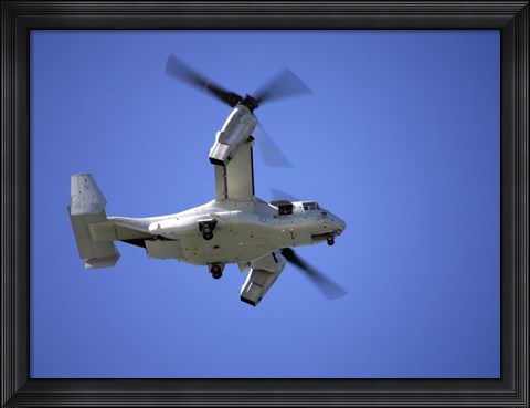 Framed Osprey tiltrotor aircraft in flight Print